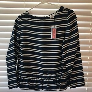Vineyard Vines Tops - Vineyard Vibes Silk Peplum Top Vineyard Vines Tops - Vineyard Vibes Silk Peplum Top